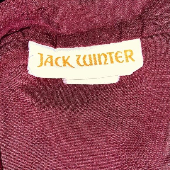 Vintage 70’s Jack Winters Burgundy Secretary Button Down Blouse Size 10 - Picture 11 of 12